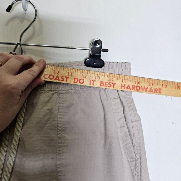 Vuori Womens Rip Stop Organic Cotton Elastic Waist Pants M Beige Cuffed Hem Gorp - Picture 7 of 11